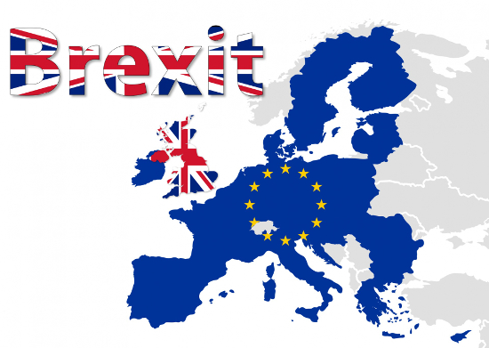Brexit - kaart van Europa