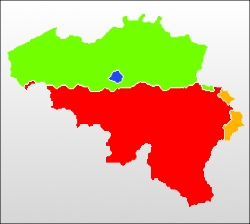 Kaart van de volkeren van België